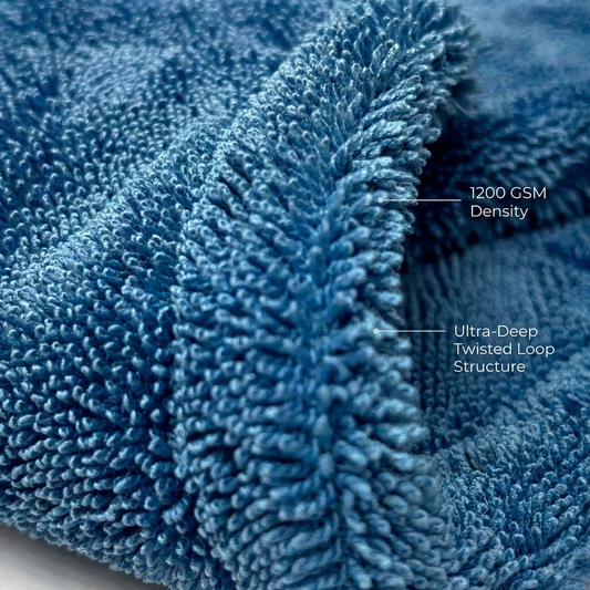 MakerX DryMax™ 1200 GSM Twisted Loop Microfiber Drying Towel – 40×60 cm