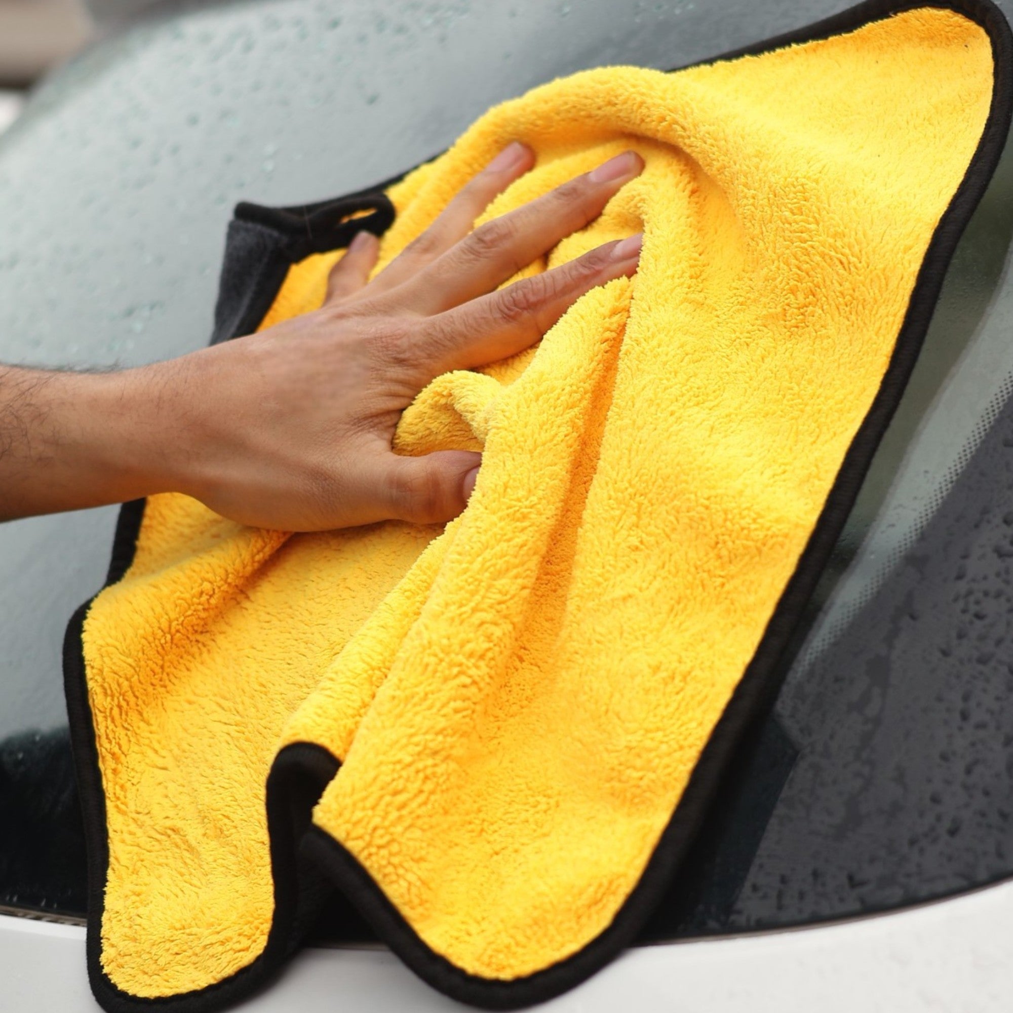 MakerX™ ProGleam— Professional Microfiber Car Cleaning Cloth (800 GSM + 400 GSM Dual System)