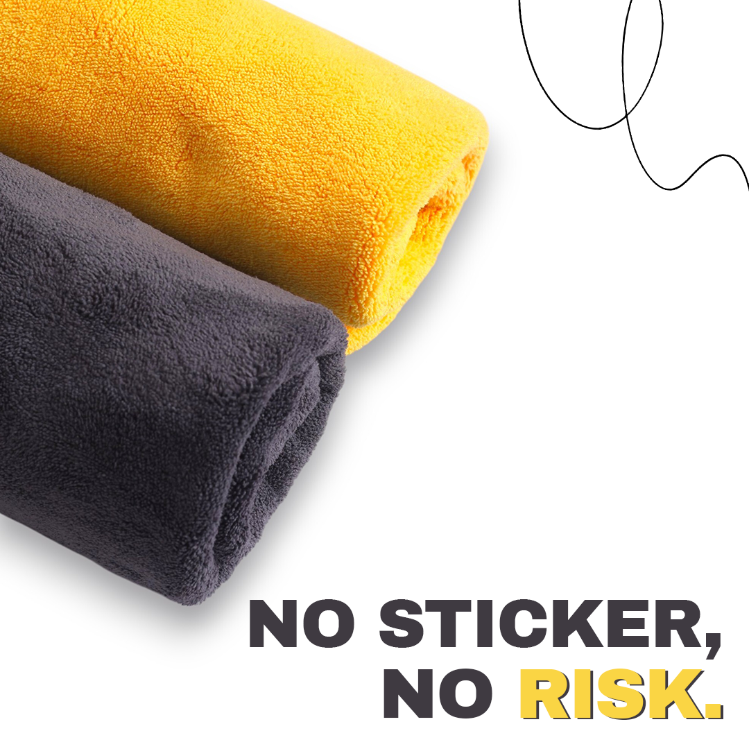 MakerX™ ProGleam— Professional Microfiber Car Cleaning Cloth (800 GSM + 400 GSM Dual System)