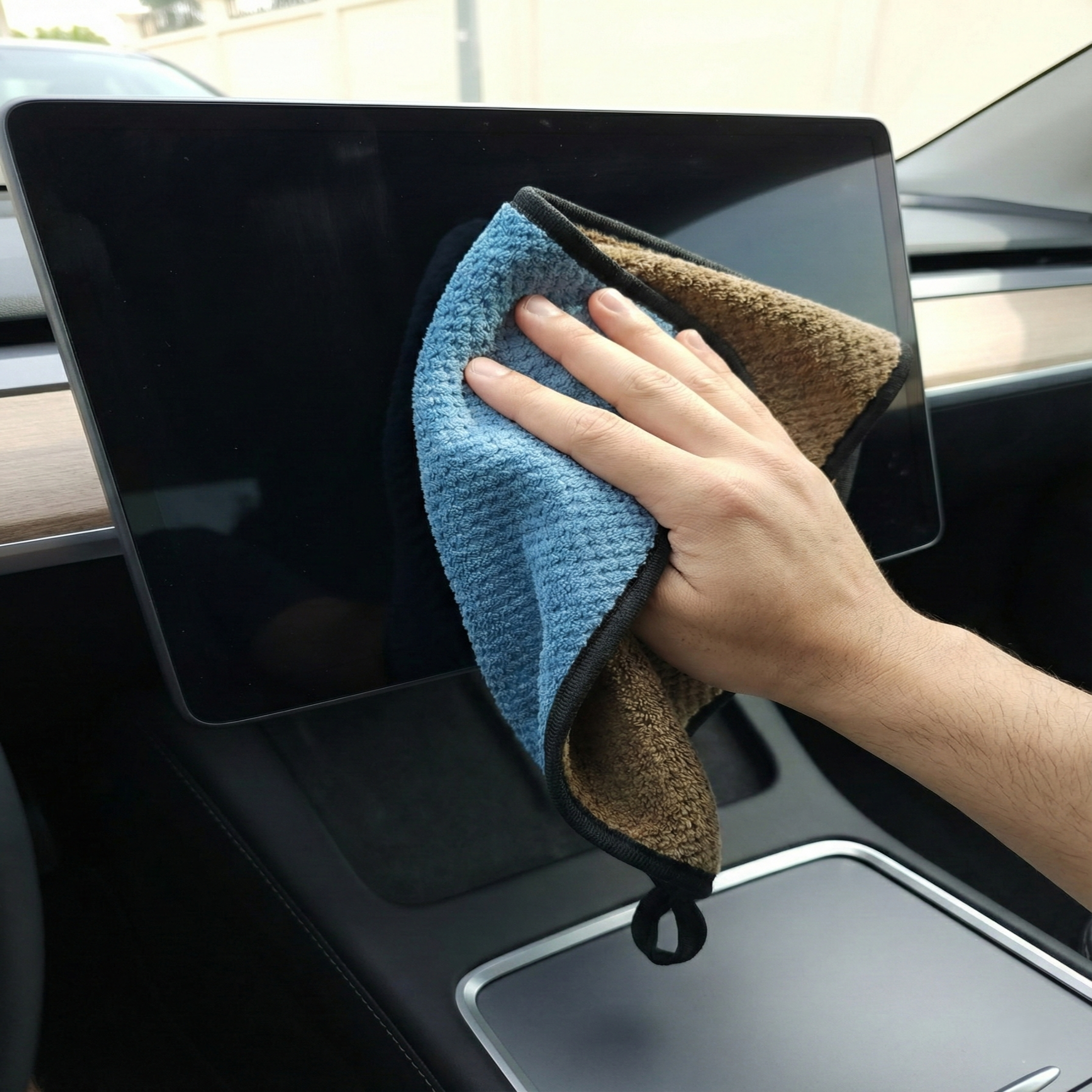 MakerX™ Waffle 550 GSM Microfiber Car Towels – 40×40 cm (Pack of 2)