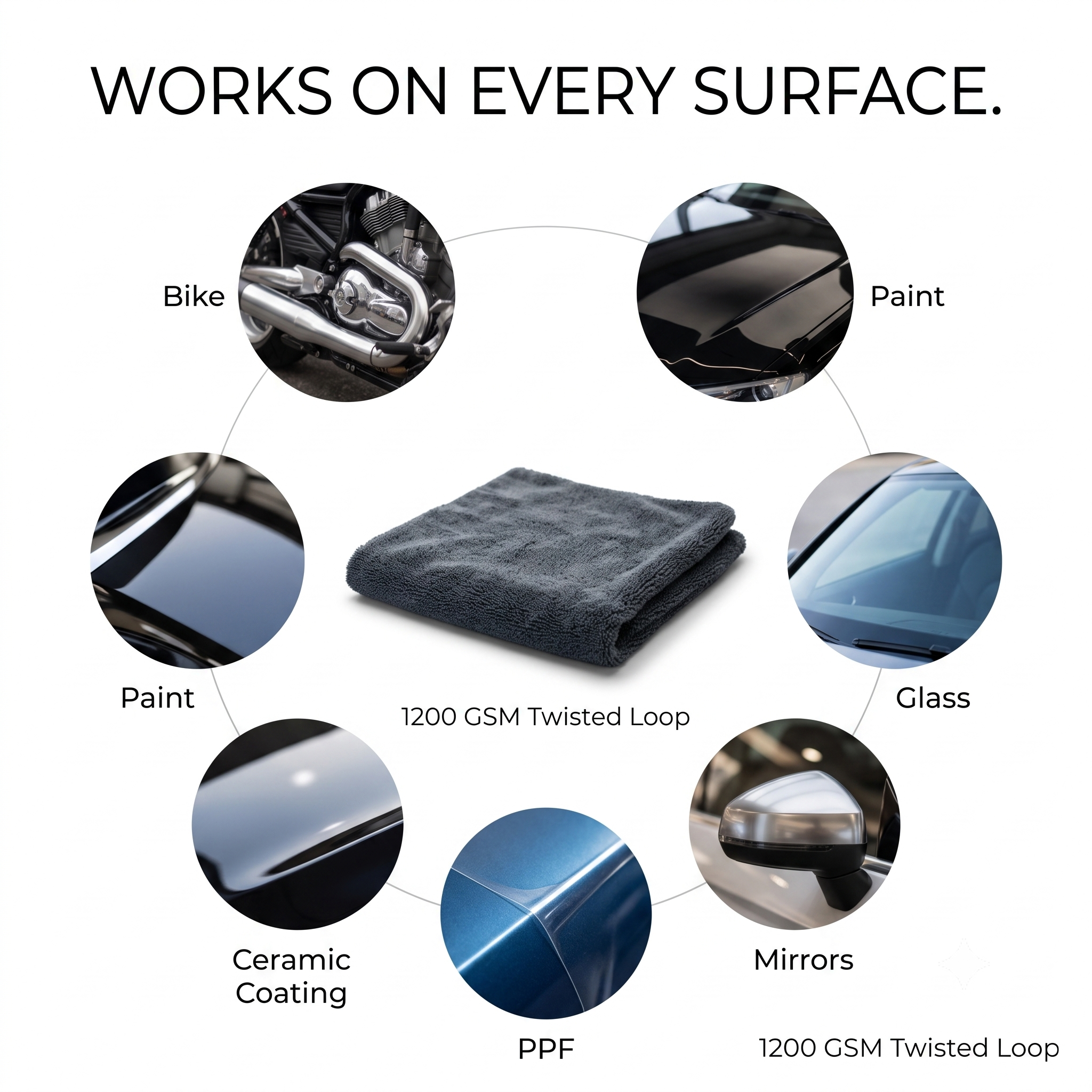 MakerX™ DryMax – 1200 GSM Microfiber Towels for Cars | 40 x 60 cm