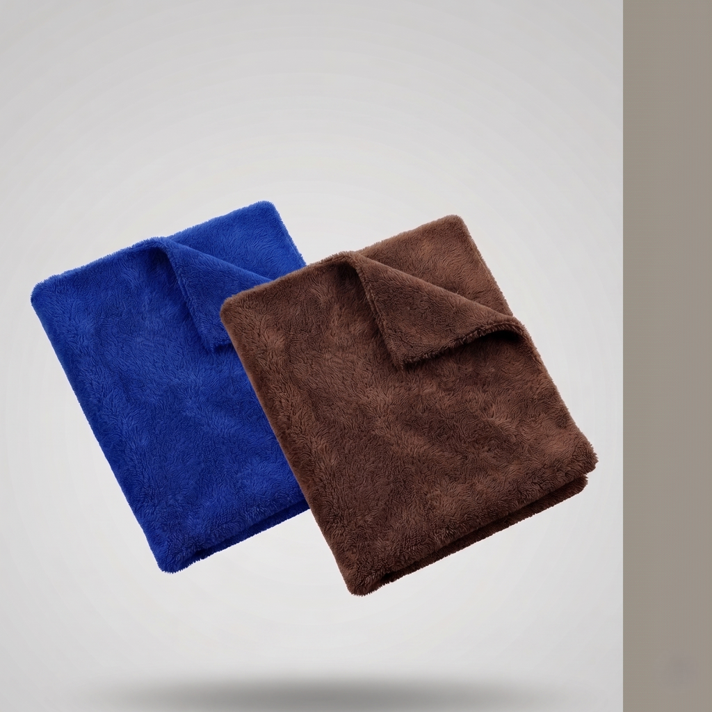 MakerX™ PolarFleece 550 GSM Microfiber Towels – 40×40 cm (Pack of 2)