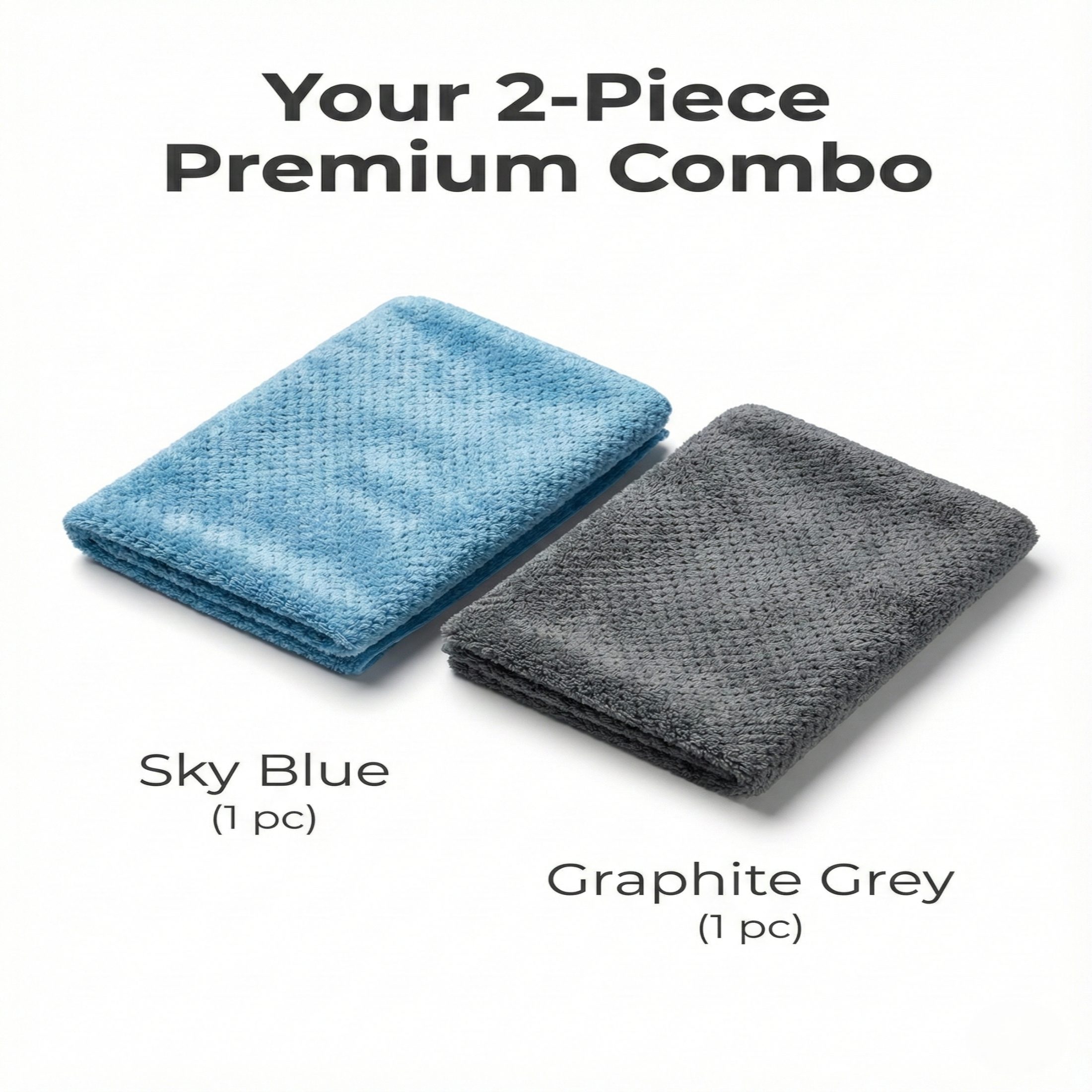 MakerX™  WaffleWeave 400 GSM Microfiber Towels (Pack of 2) – 40×40 cm