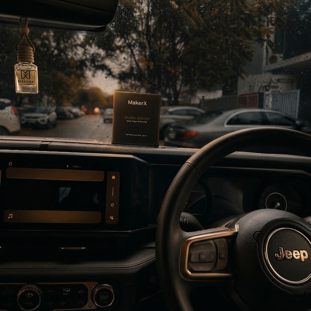 MakerX™ Oudh Wood Car Hanging Perfume | Premium Long Lasting Car Fragrance