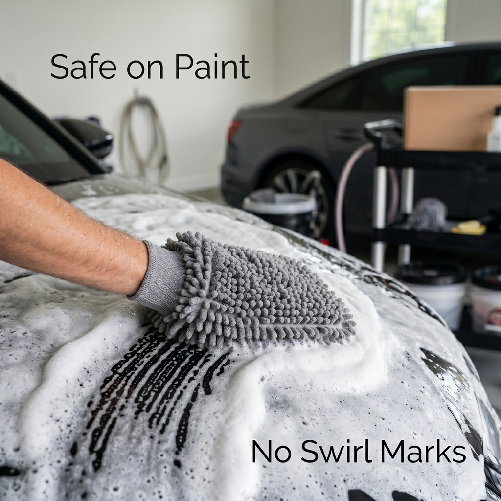 MakerX™ Twin Mitt System | Dual Chenille Microfiber Wash Mitts for Cars